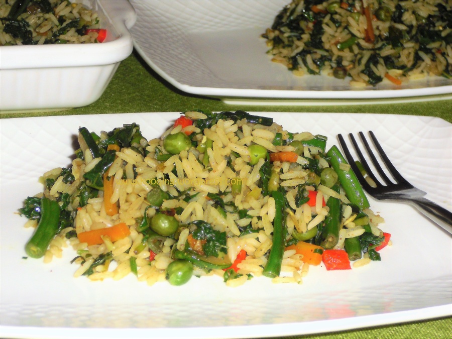 Inviting Leafy Green Fried Rice